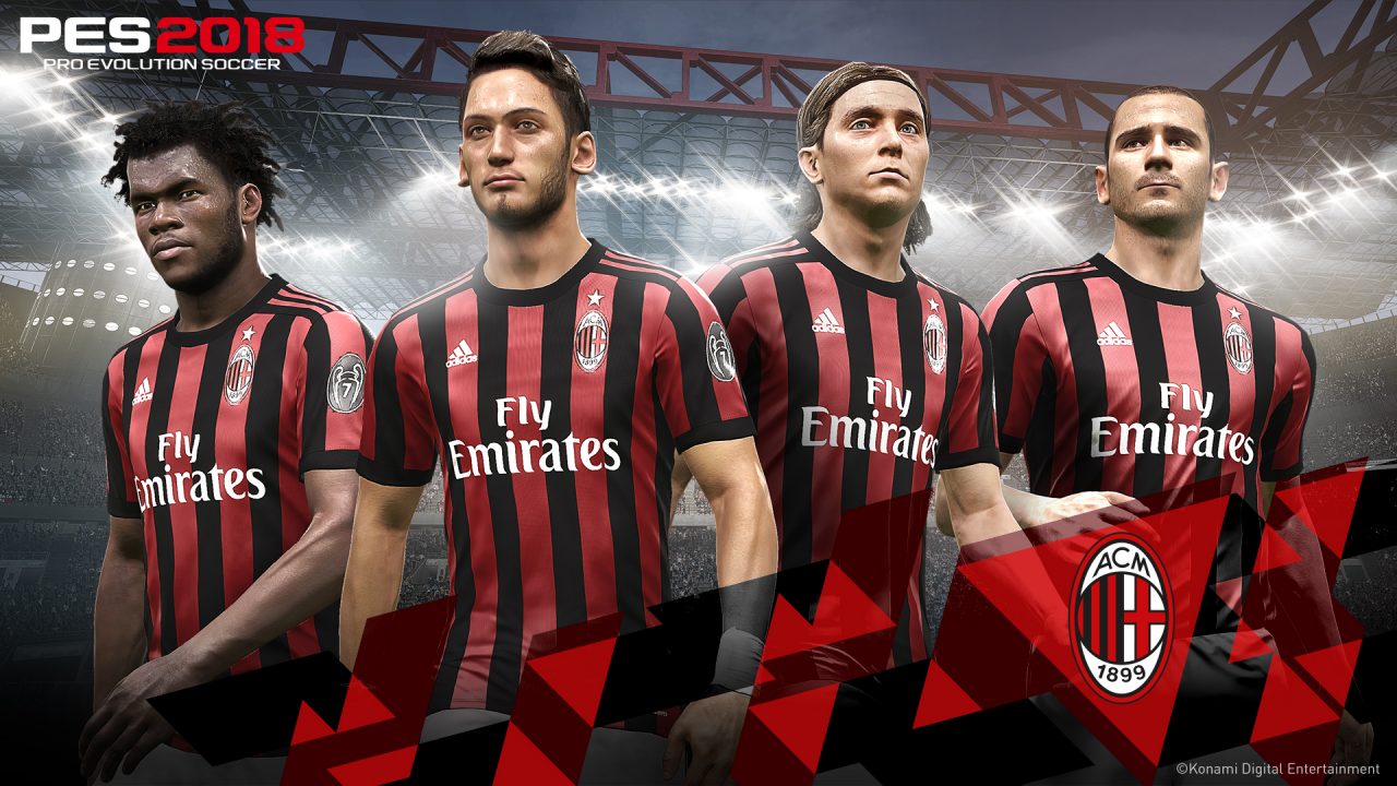 AC Milan e Konami hanno stretto una collaborazione per PES 2018