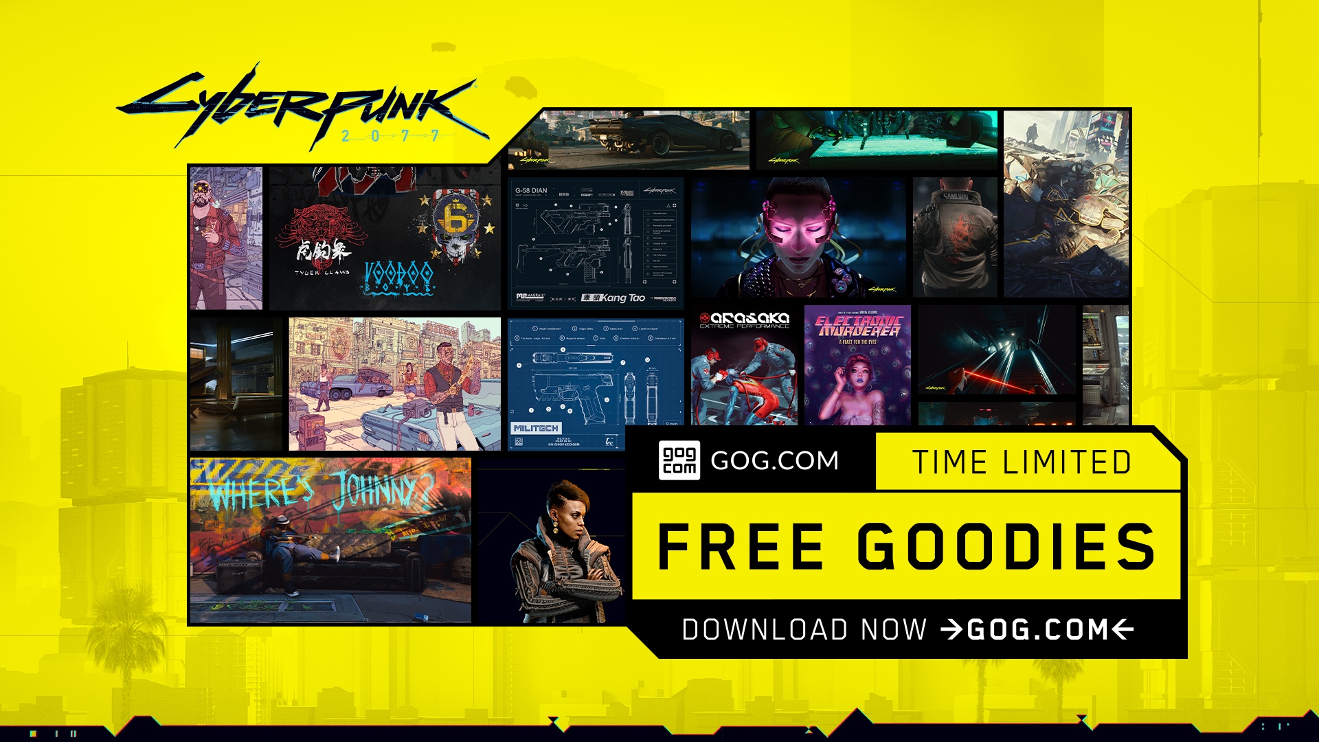 Cyberpunk 2077: GOG celebra il gioco con 4GB di contenuti digitali gratuiti